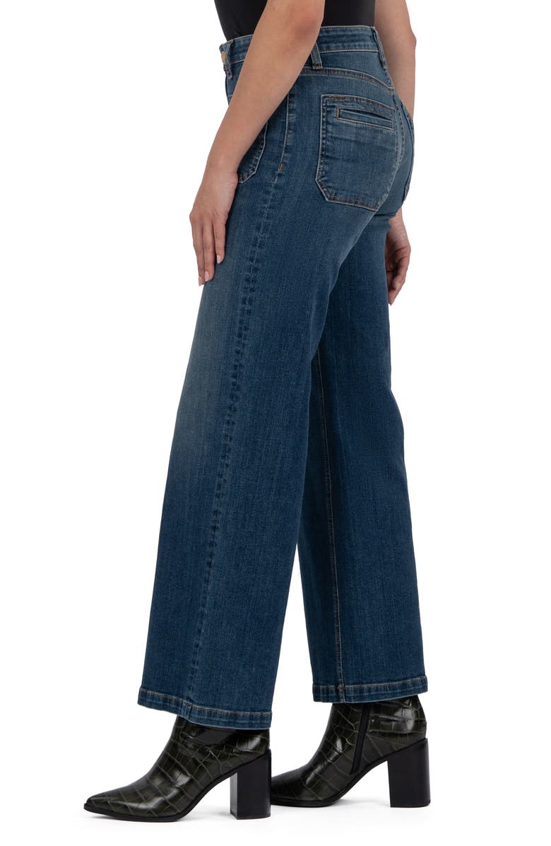 KUT from the Kloth Raw Hem Wide Leg Jeans, Alternate, color, Adventure