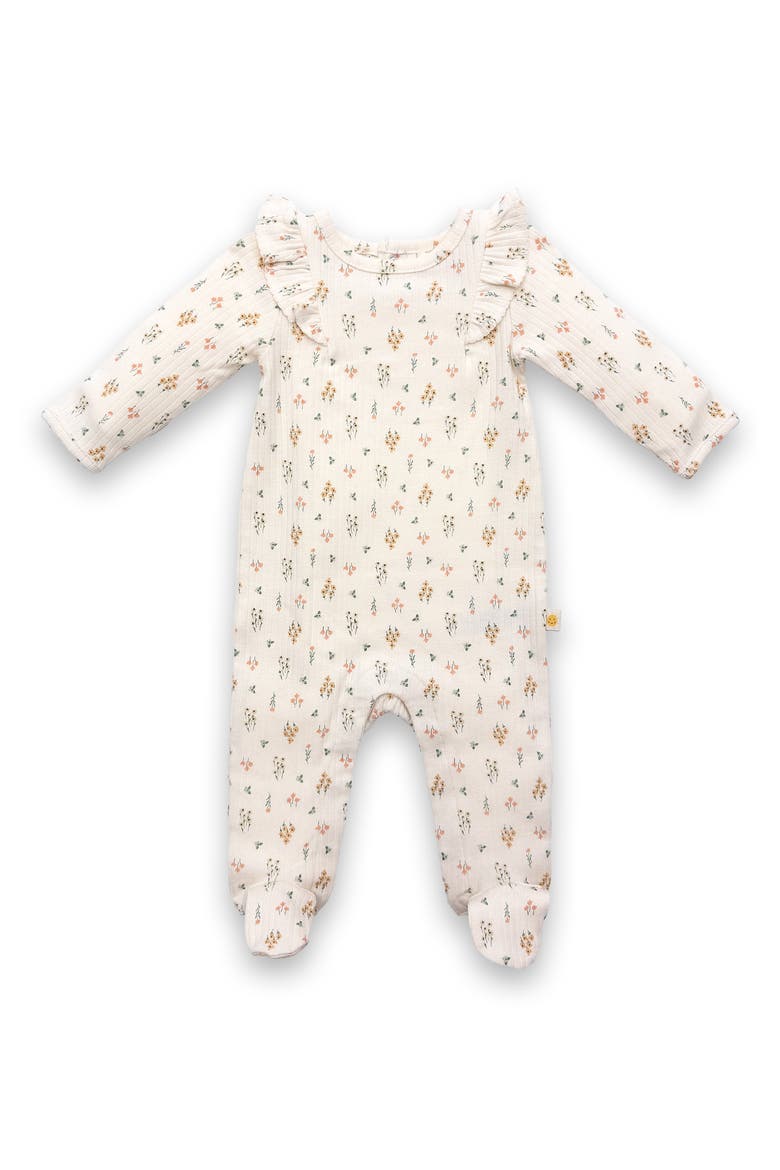 Floral Organic Cotton Footie, Main, color, ASSORTED