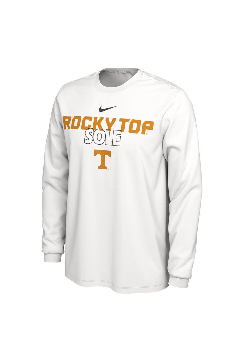 White Tennessee Volunteers 2023 On Court Bench Long Sleeve T-Shirt, Alternate, color, White
