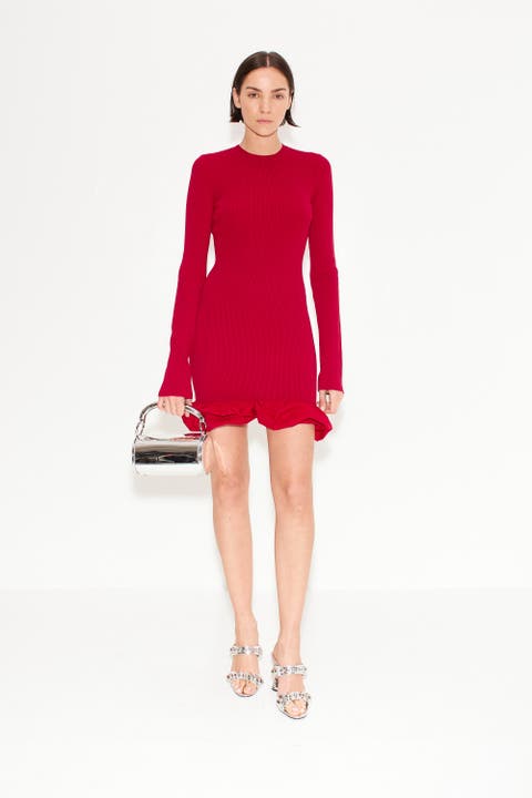 OTTO KNIT POPLIN COMBO DRESS