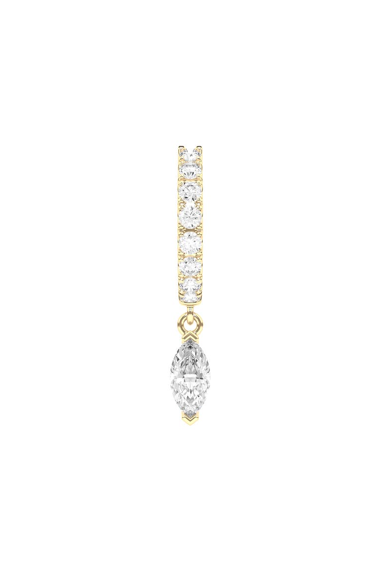 Lab Created Diamond Drop Huggie Hoop Earrings video