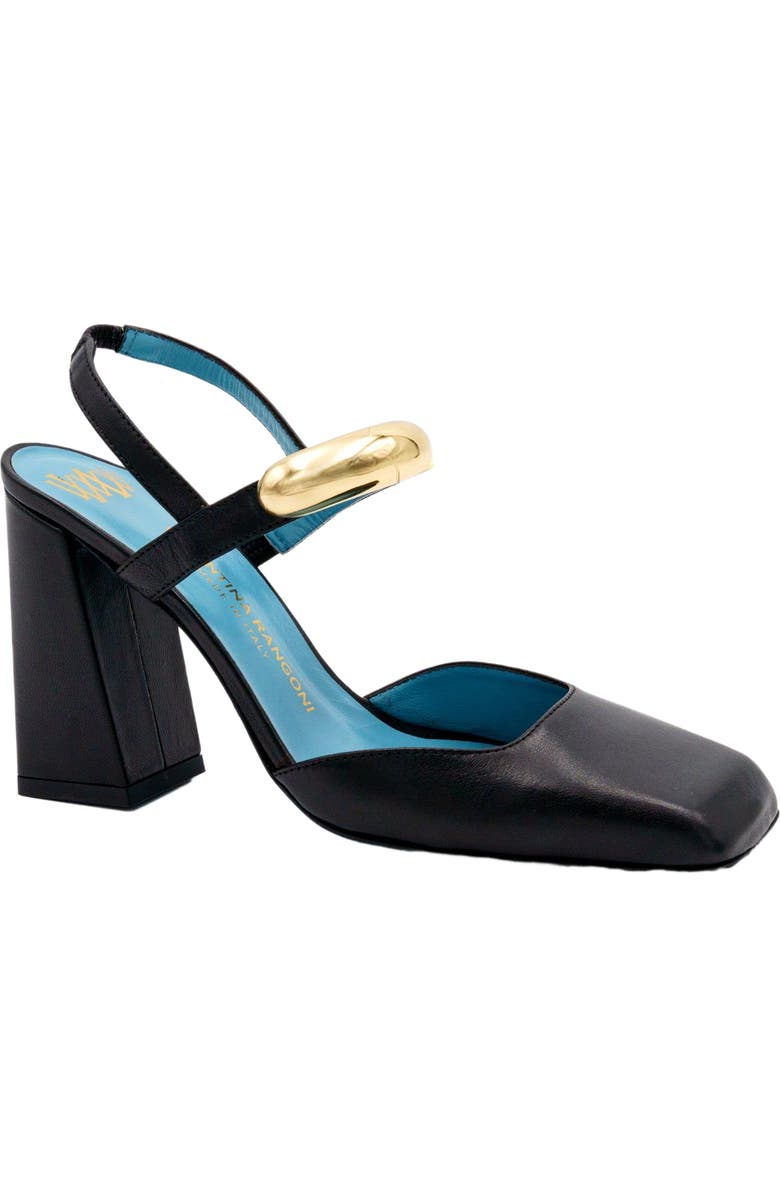 Valentina Rangoni Zenobla Quarter Strap Pump, Main, color, Black