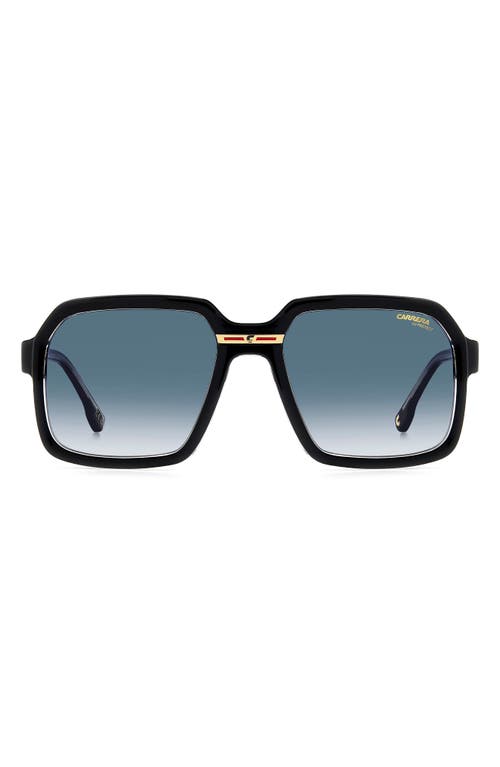 Carrera Eyewear 56mm Victory 08 Square Sunglasses in Black Crystal/Dark Blue Sf 