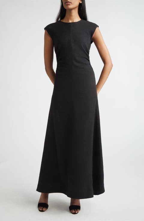 Mira Stretch Linen Blend Twill Dress