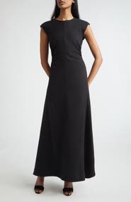 ST. JOHN Mira Stretch Linen Blend Twill Dress