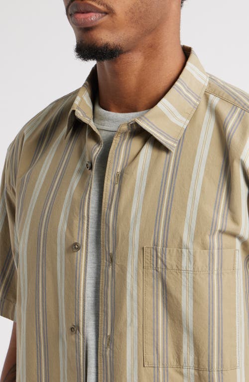 Bp. Boxy Camp Short Sleeve Button-up Cotton Shirt In Neutral