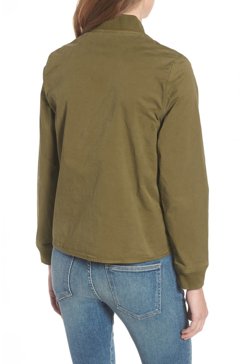 Mabel Overshirt Jacket, Alternate, color, OLIVE BRANCH