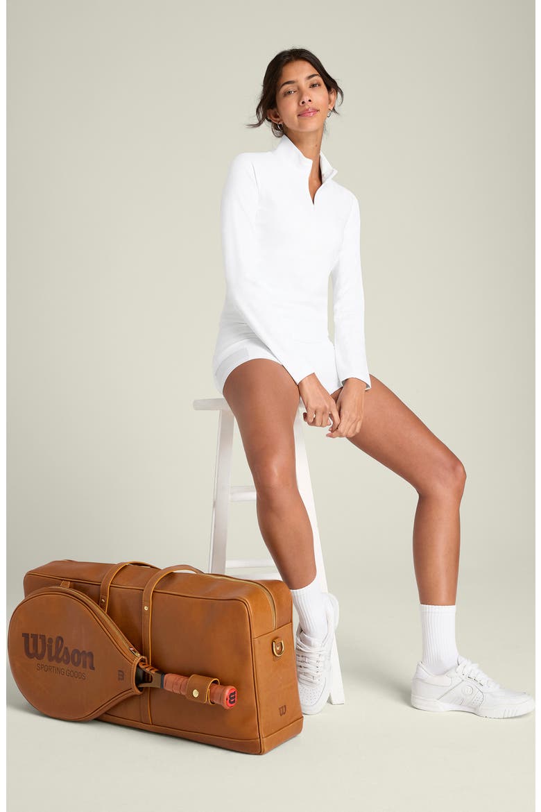 Baseline Half-Zip Pullover, Alternate, color, BRIGHT WHITE