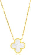 SIMONA Mother-of-Pearl Clover Pendant Necklace