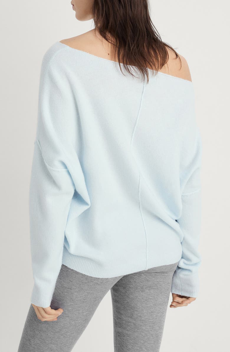 MANGO Boat Neck Sweater, Alternate, color, Pastel Green