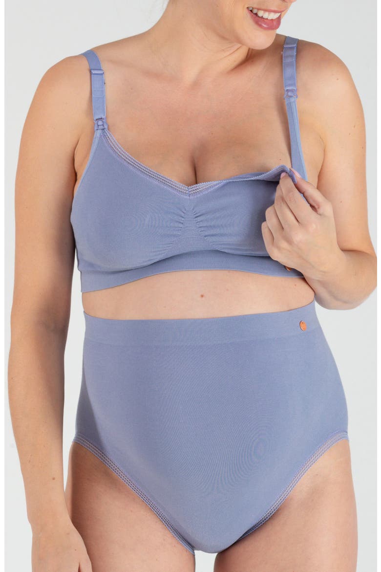 High Waist Maternity Briefs, Alternate, color, SKY BLUE