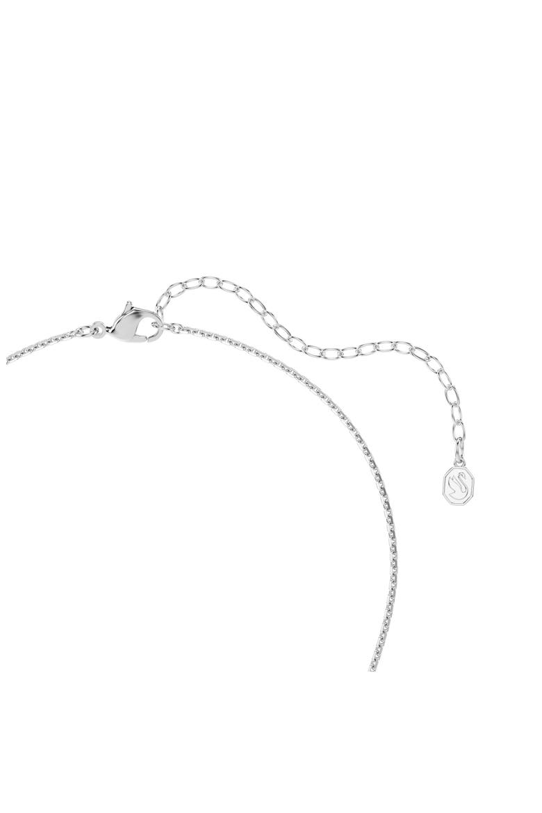 x Ariana Grande Angelic Crystal Faux Pearl Necklace, Alternate, color, SILVER/ WHITE