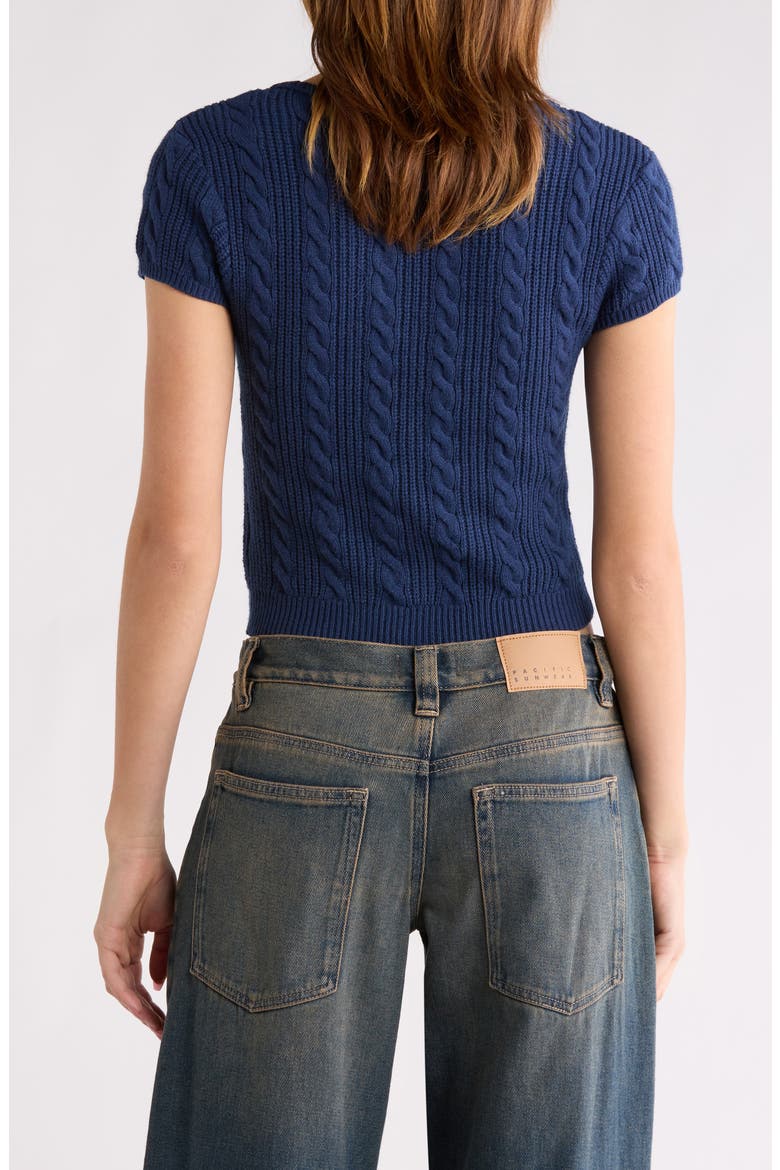 Liana Cable Cardigan, Alternate, color, NAVY