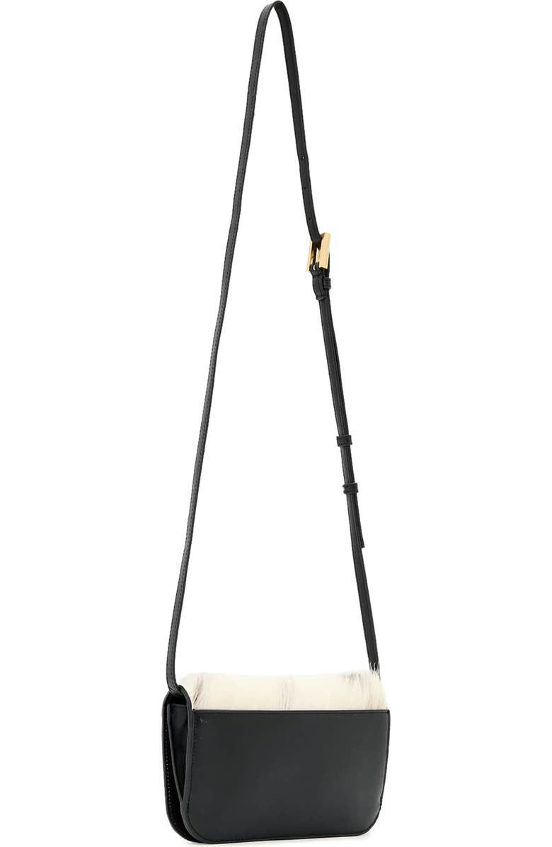 AllSaints Maeve Genuine Calf Hair & Leather Crossbody Wallet, Alternate, color, Cow Print