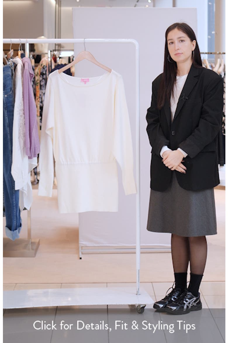 Eve Off the Shoulder Long Sleeve Knit Minidress video