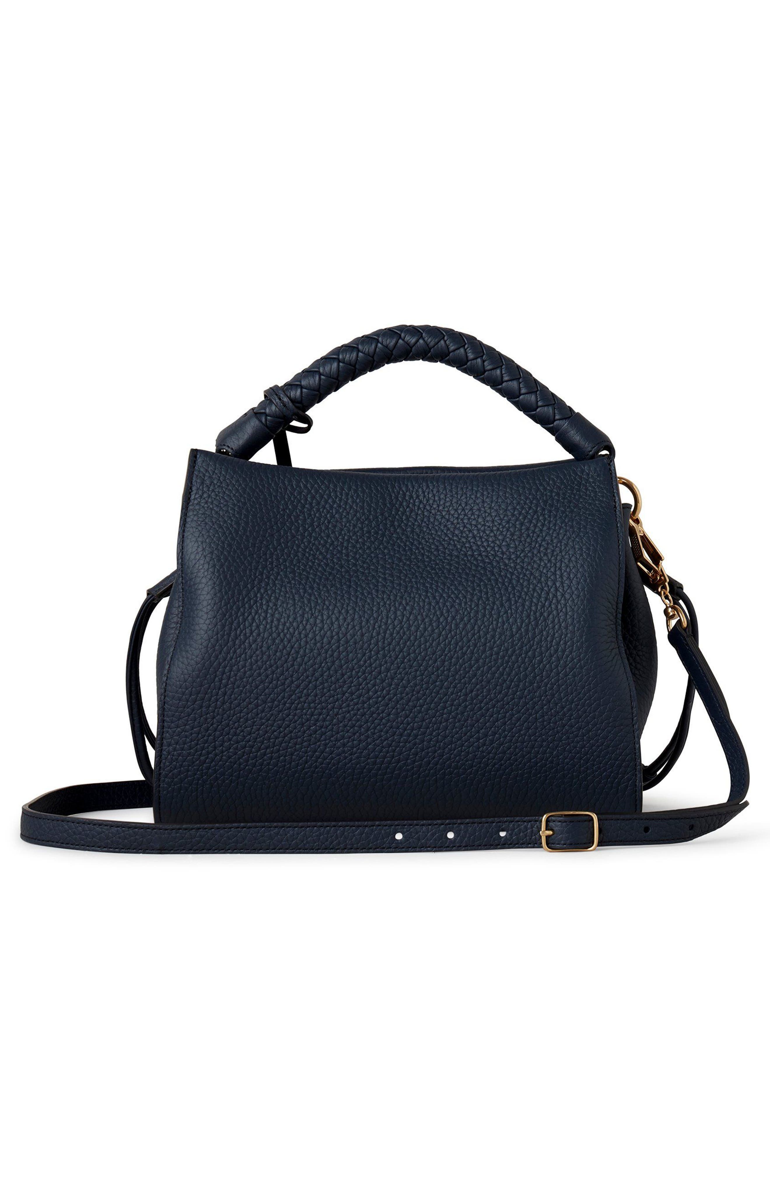 Mulberry Small Iris Leather Top Handle Bag, Alternate, color, Night Sky