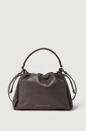 Brunello Cucinelli Mellow small bucket bag in soft leather with monili
