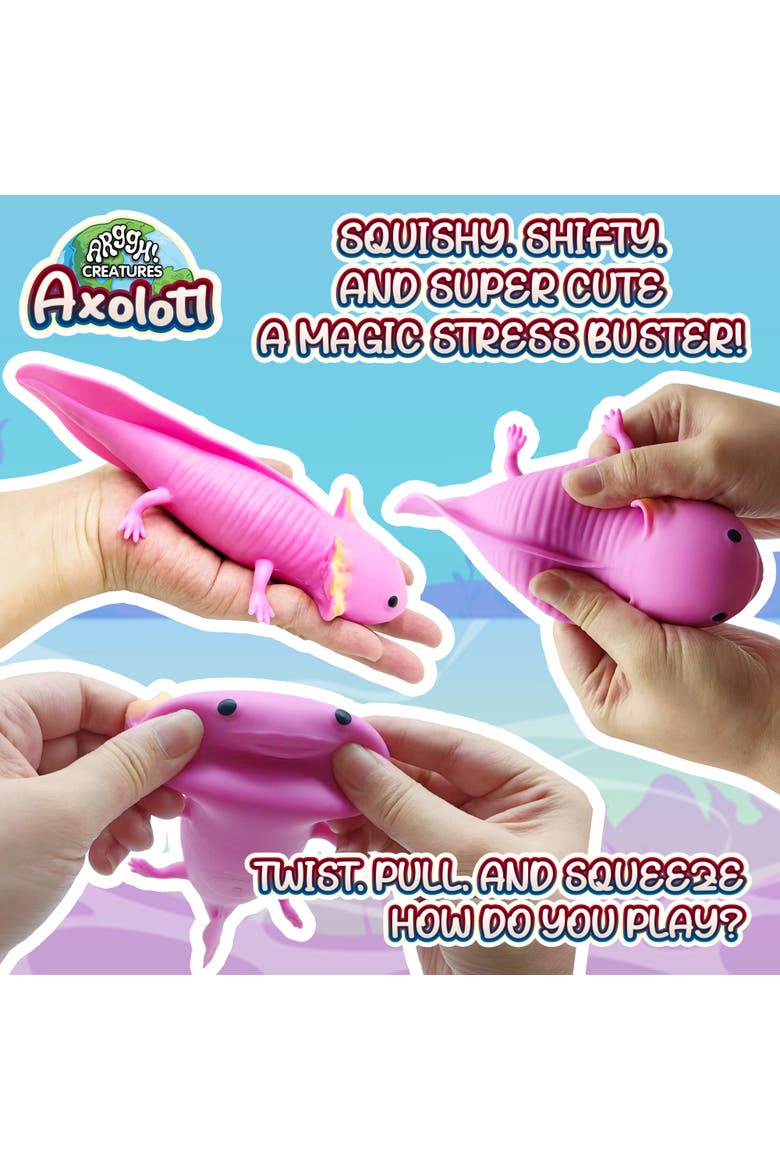 Arggh! Creatures Axolotl Pink, Alternate, color, Pink