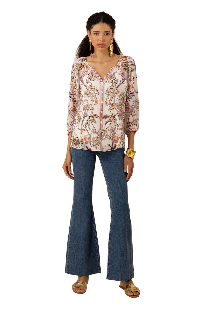 Hale Bob Freyja Silk Top, Main, color, 