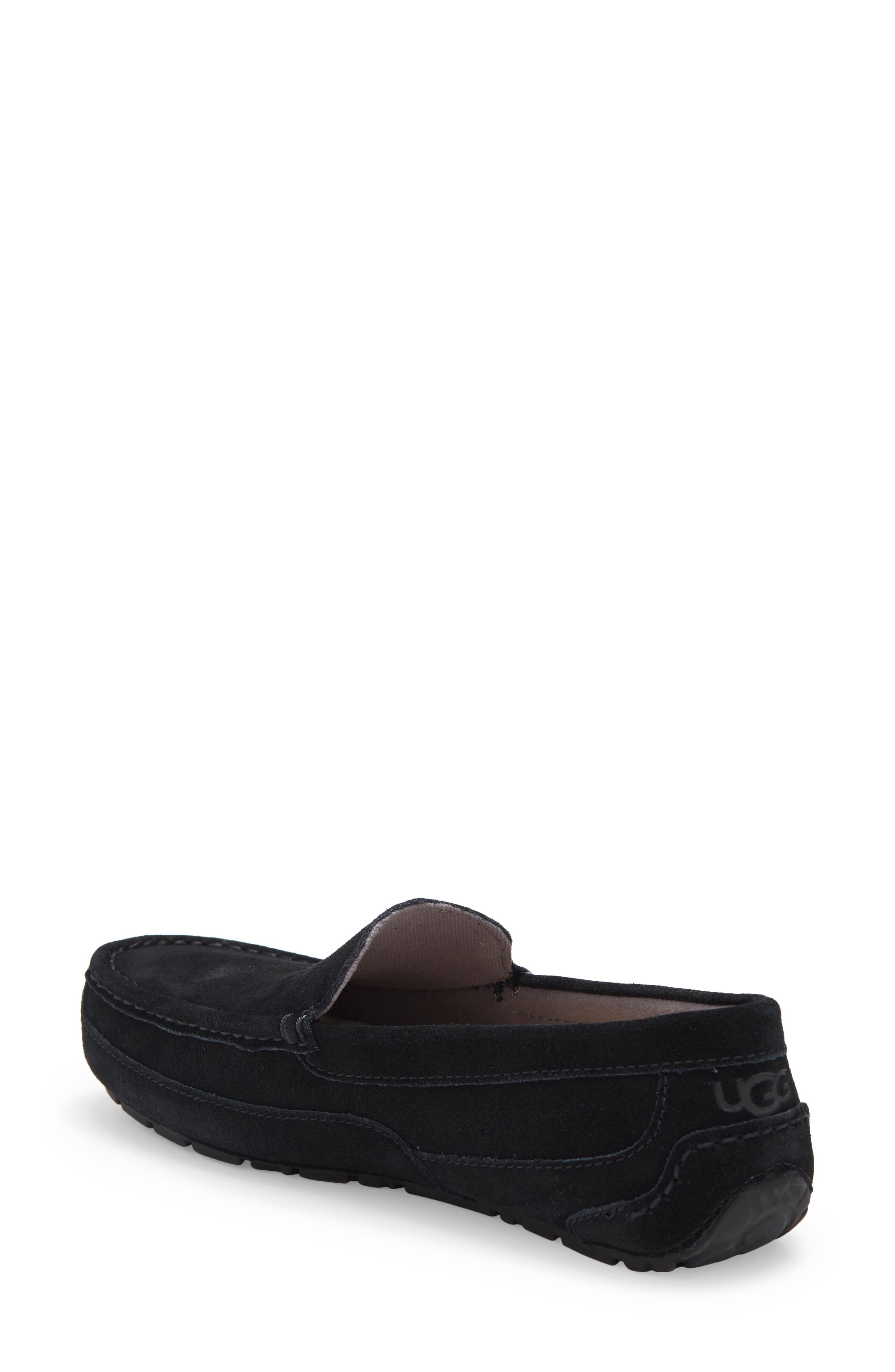 UGG<sup>®</sup> Alder Faux Shearling Lined Suede Slipper, Alternate, color, Black
