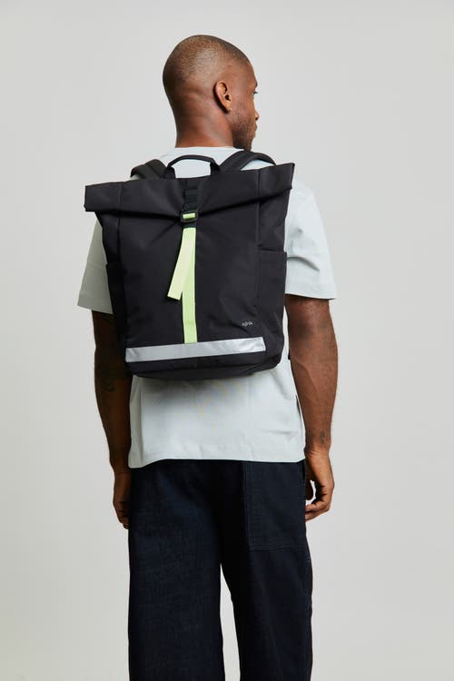 Lefrik Lars Roll Backpack In Black