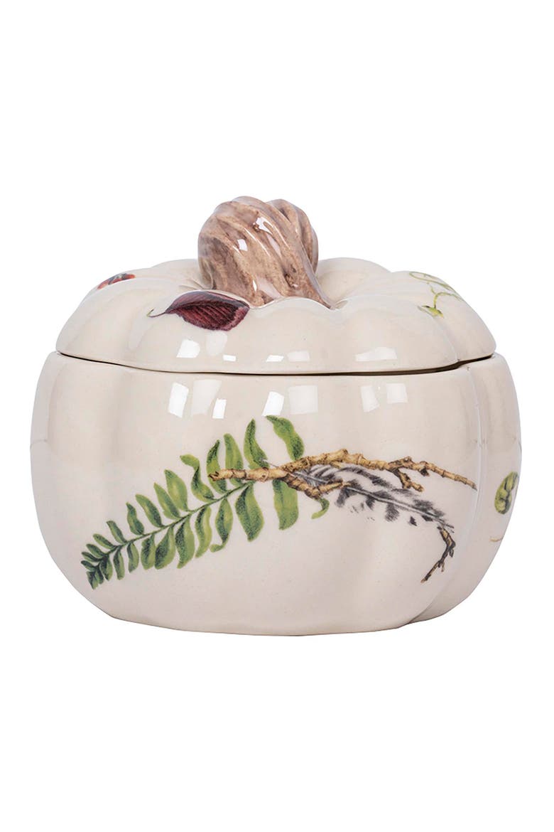 Forest Walk Lidded Pumpkin Soup Bowl, Alternate, color, CAFE AU LAIT