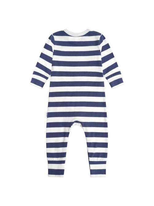 Huxbaby Stripe Huxbear Romper In Blue