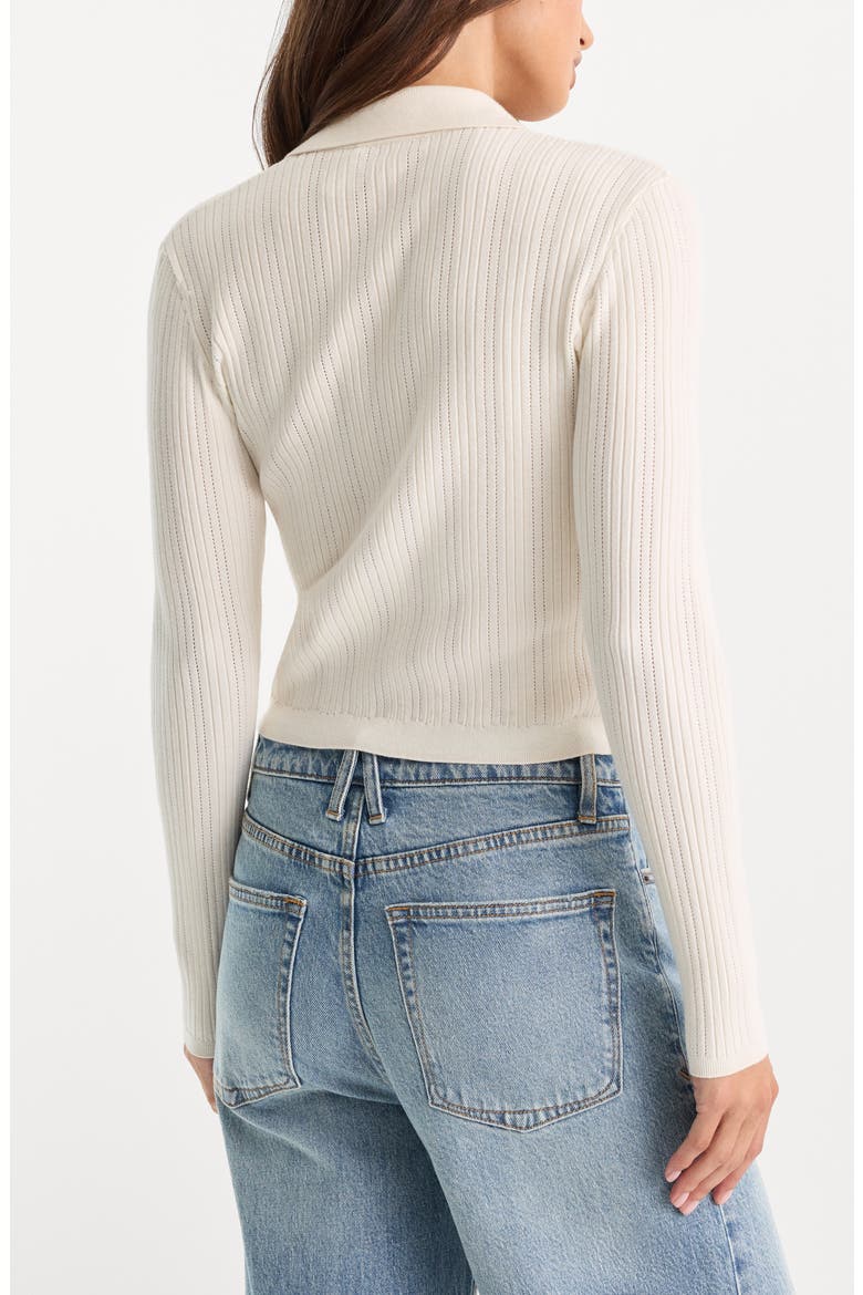 The Ladder Rib Cardigan, Alternate, color, CHALK