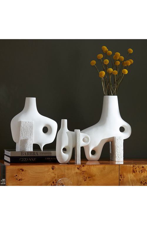 Jonathan Adler Medium Paradox Porcelain Vase In White