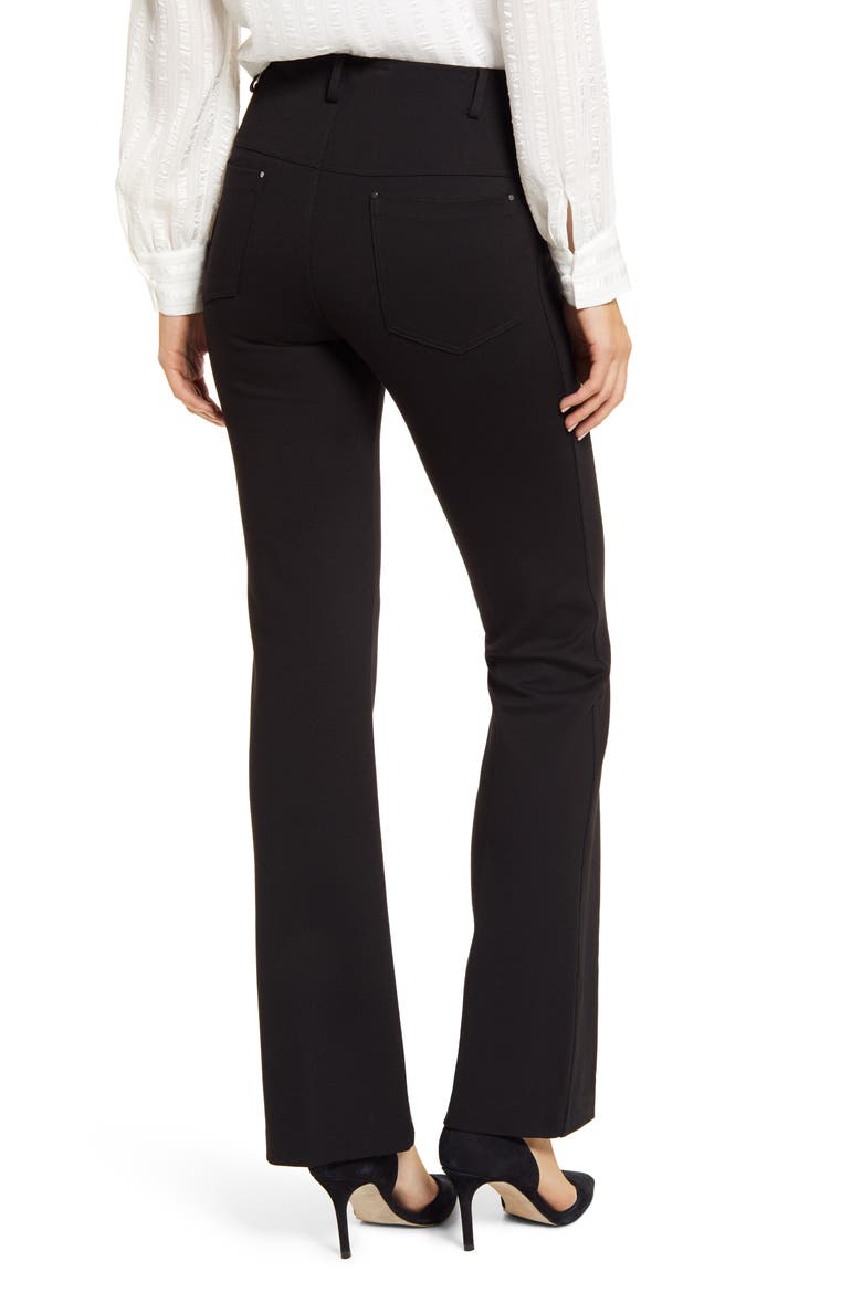 Lyssé Ponte Baby Bootcut Pants, Alternate, color, BLACK