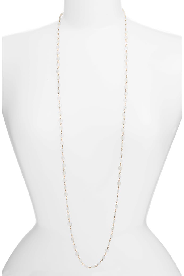Diana Coin Necklace, Main, color, MOONSTONE