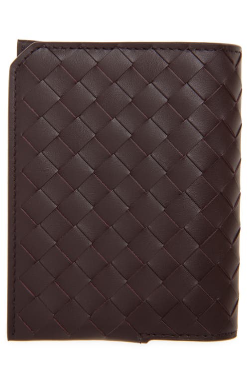 Bottega Veneta Piccolo Intrecciato Leather Bifold Wallet In Brown