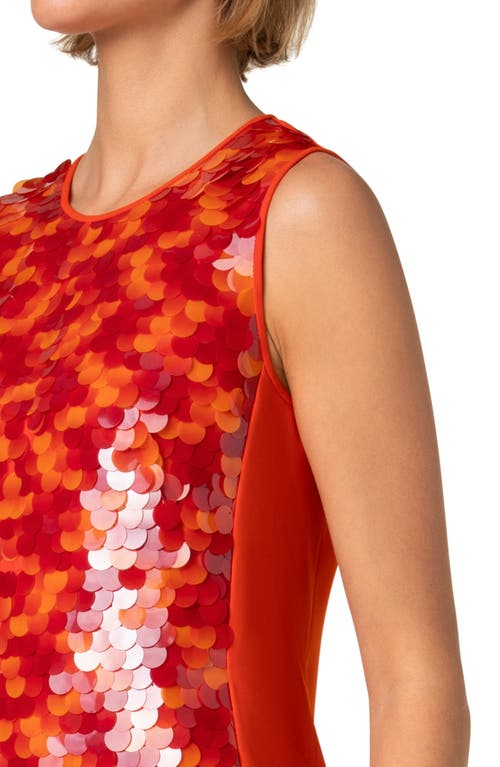 Akris Punto Sequined Mini Dress In Orange