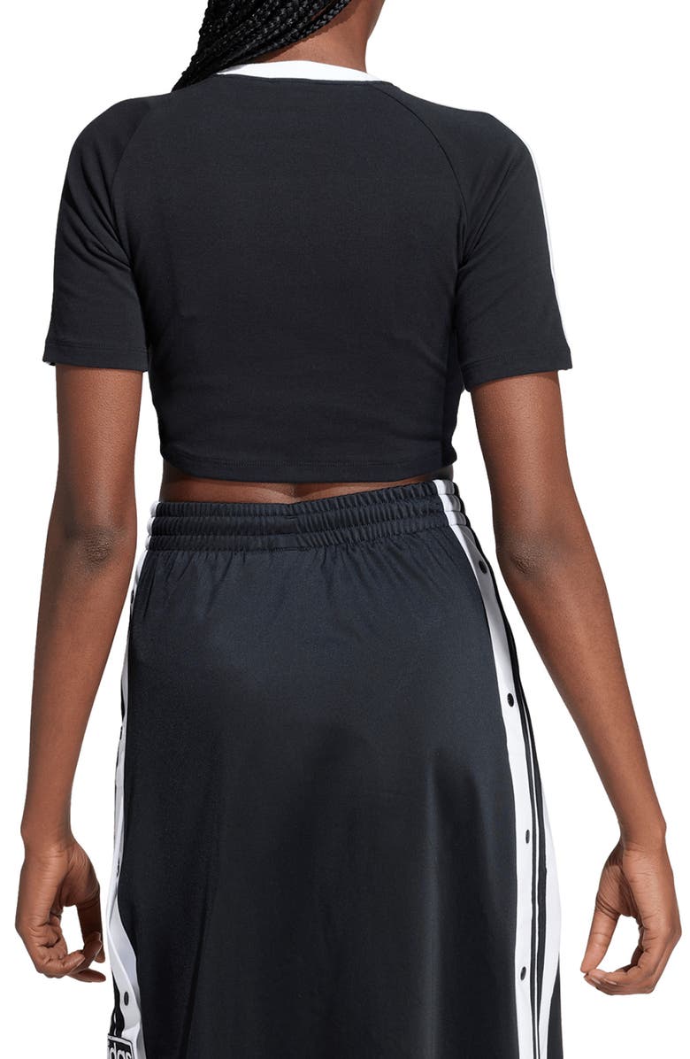 adidas Crop Baby Tee, Alternate, color, Black