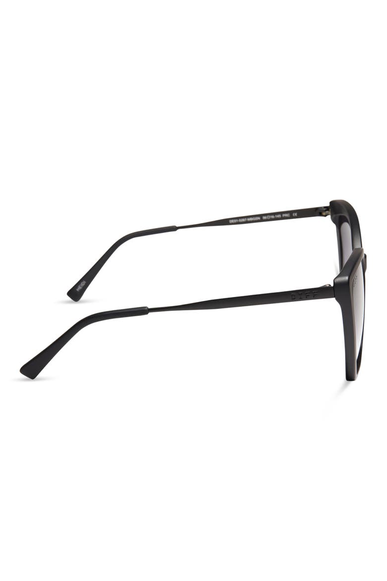 Heidi 56mm Cat Eye Sunglasses, Alternate, color, MATTE BLACK SHARP GREY GRADIEN