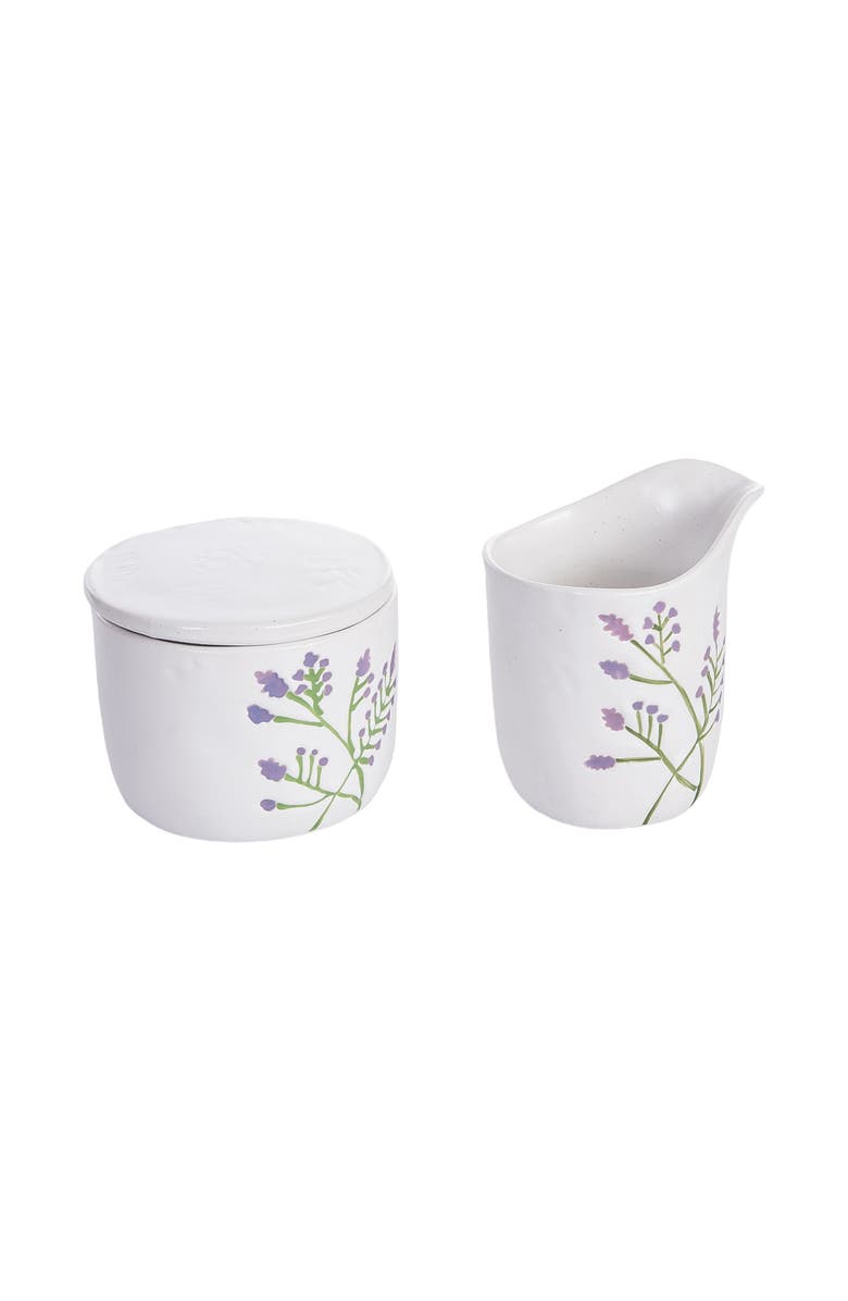Gallerie II Lavender Floral Botanical Cottage Coffee Creamer & Sugar Containers Set 2, Alternate, color, Purple