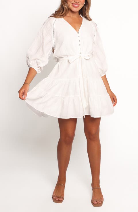 Alex Tie Waist Flare Minidress