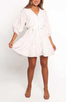 Petal & Pup Alex Tie Waist Flare Minidress