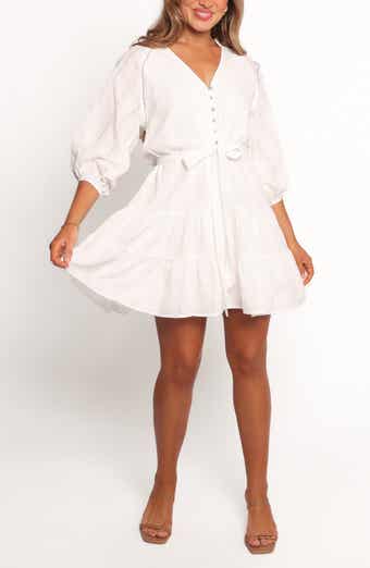 Petal & Pup Alex Tie Waist Flare Minidress