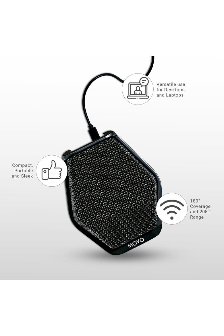 MC1000 Conference USB Microphone - Long Range Desktop Mic, Alternate, color, Black