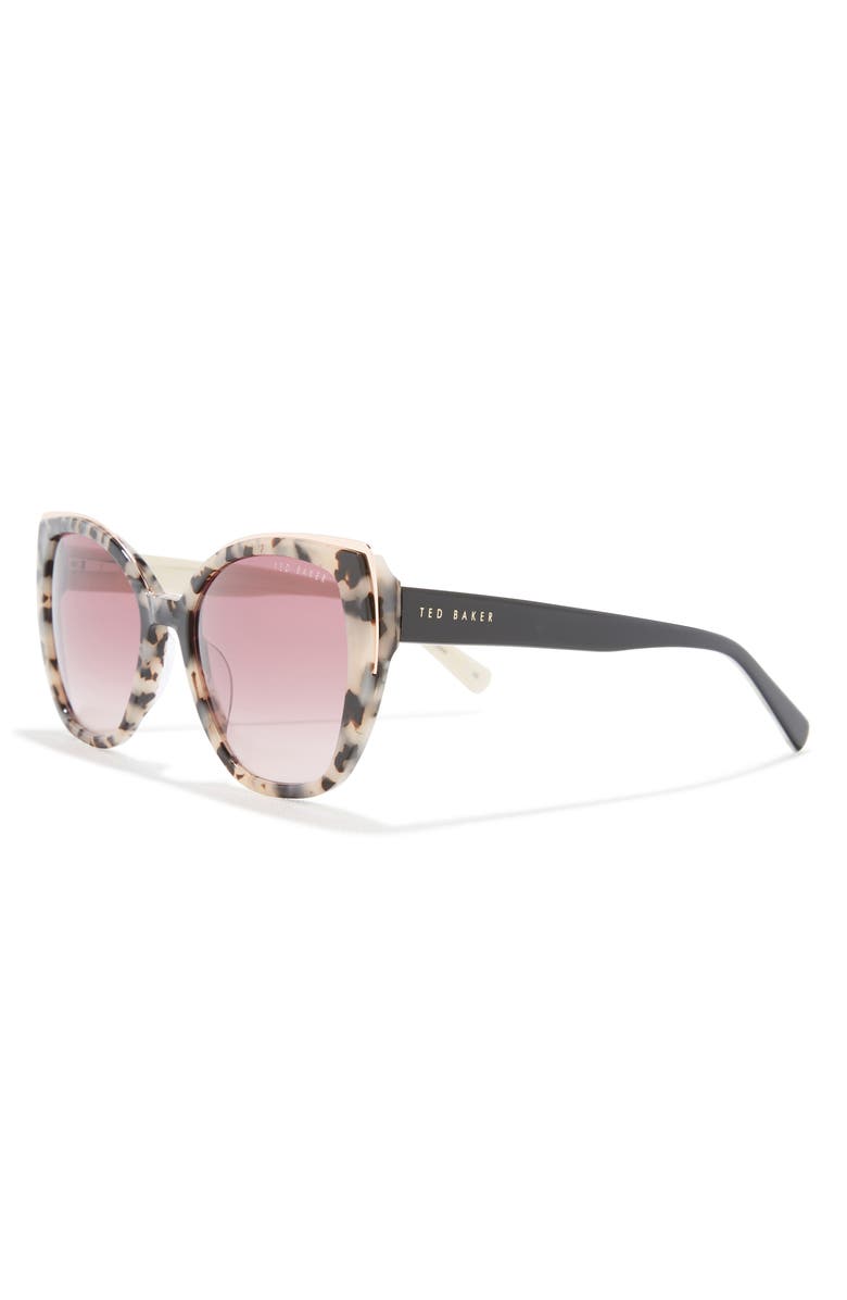 Ted Baker London 56mm Full Rim Cat-Eye Sunglasses, Alternate, color, 