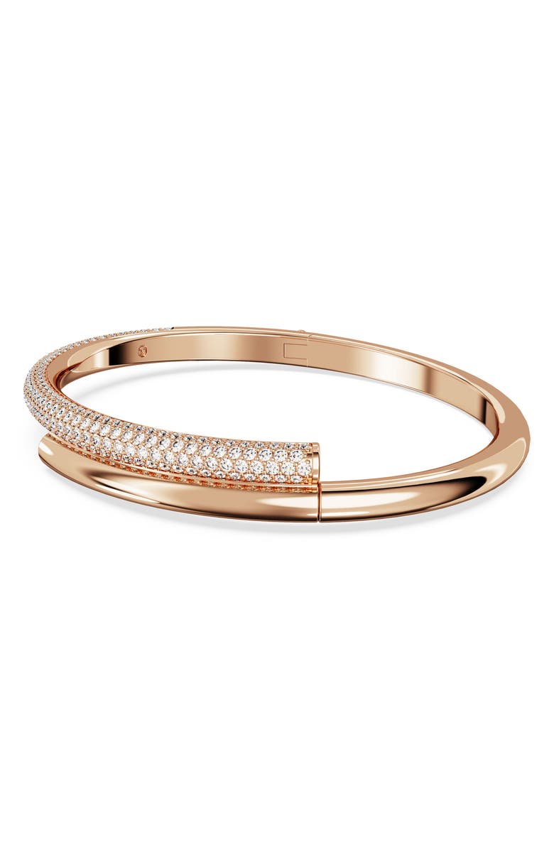 Swarovski Dextera Crystal Bangle, Alternate, color, Rose Gold
