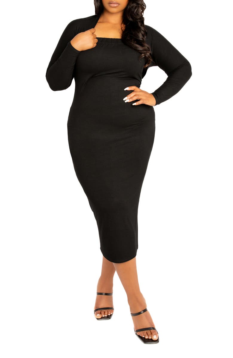 BUXOM COUTURE Modal Tube Dress & Shrug, Alternate, color, 