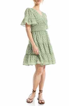 MAX STUDIO Short Bell Sleeve Fit & Flare Dress