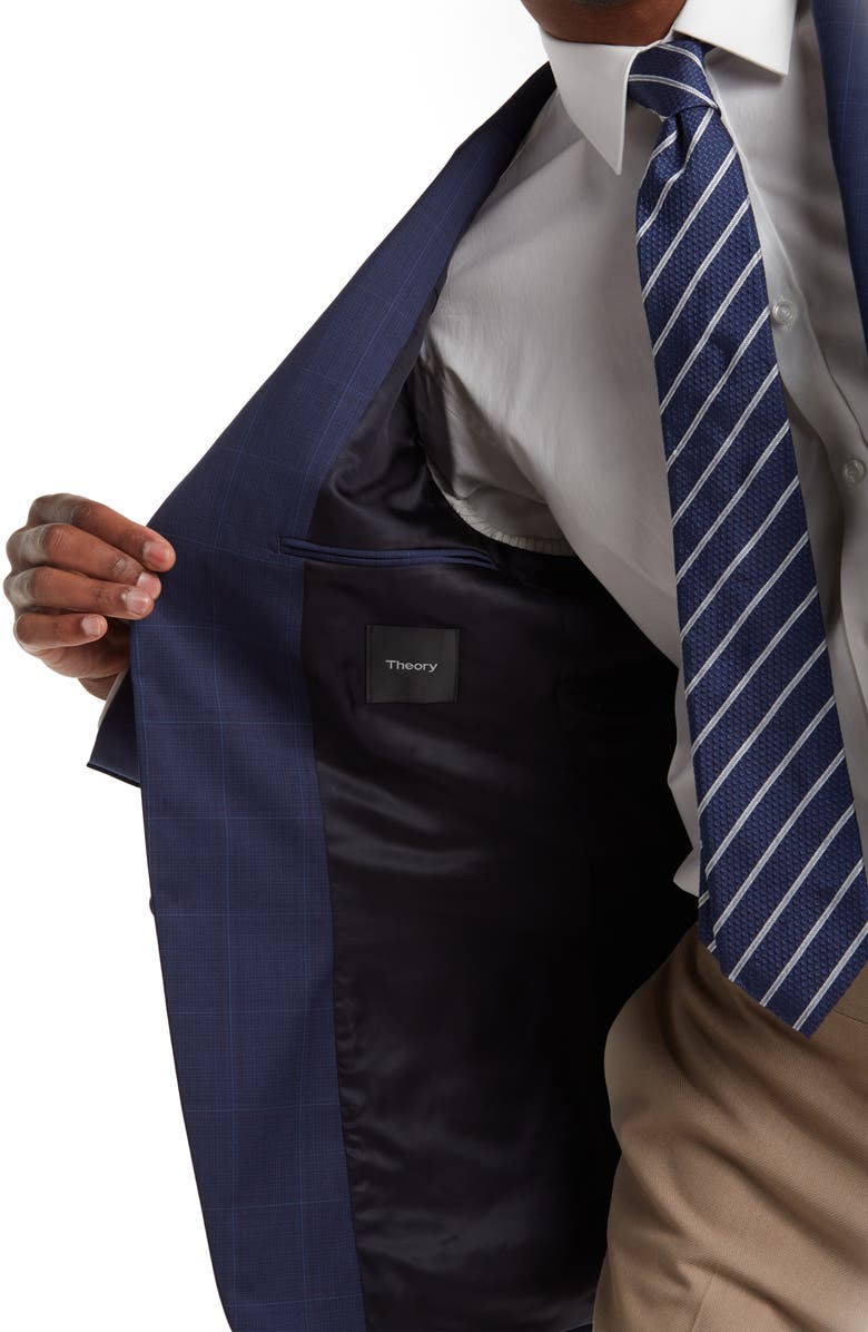 Theory Bowery Windowpane Plaid Two Button Notch Lapel Wool Blazer, Alternate, color,