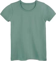 Mightly Organic Cotton Short Sleeve Ribbed Scoop Neck Tee