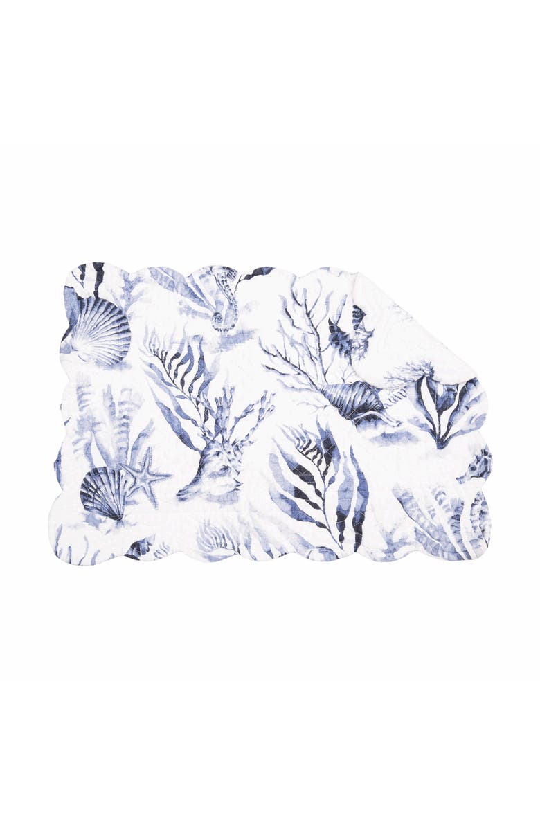 C&F Home Midnight Lagoon Placemats Set of 6, 13" x 19", Alternate, color, Blue