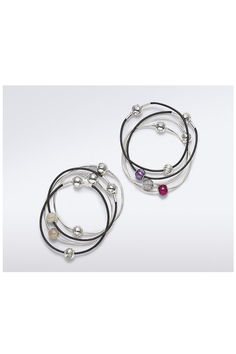 'Essence - Joy' Charm Bracelet Set, Alternate, color, JOY SILVER/ CLEAR
