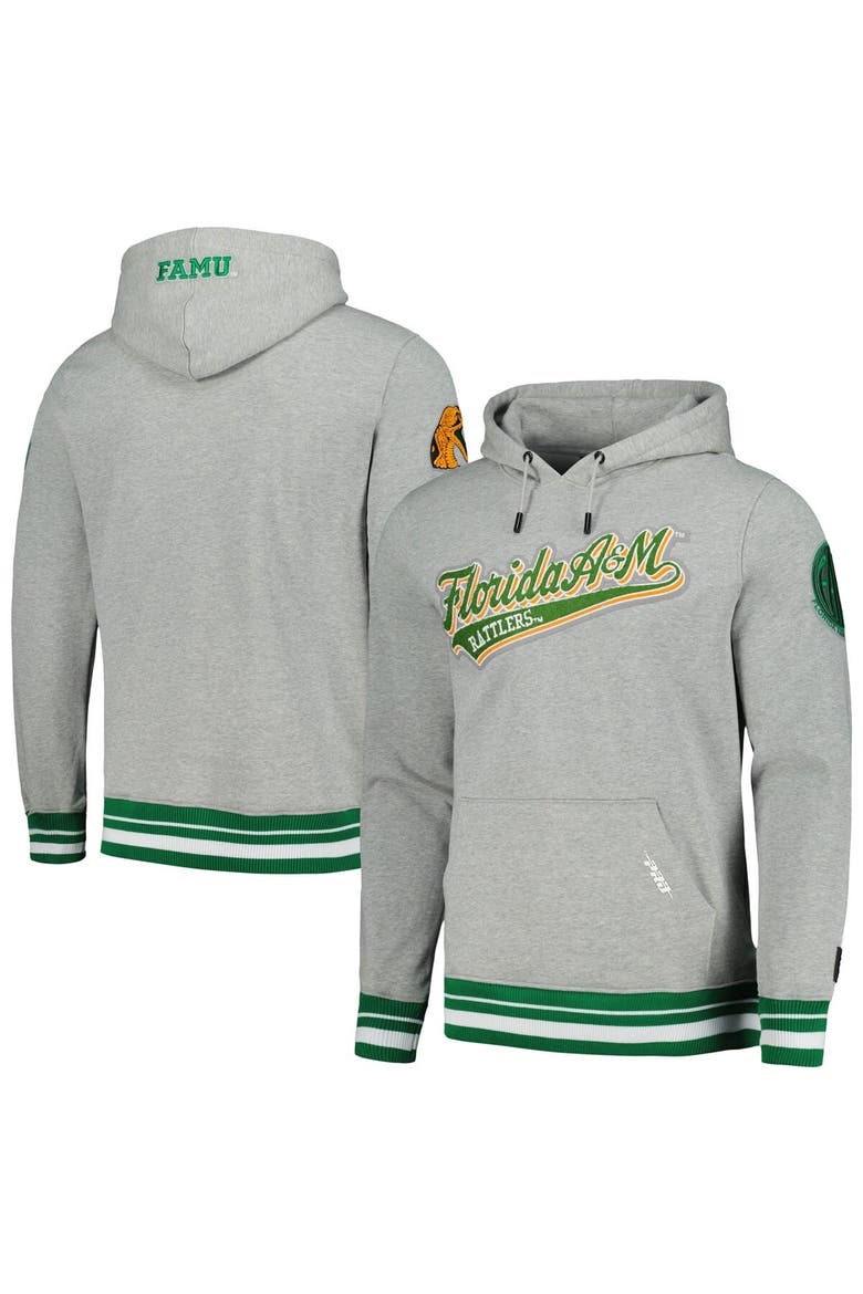 Men's Pro Standard Heather Gray Florida A&M Rattlers Script Tail Pullover Hoodie, Alternate, color, Heather Gray