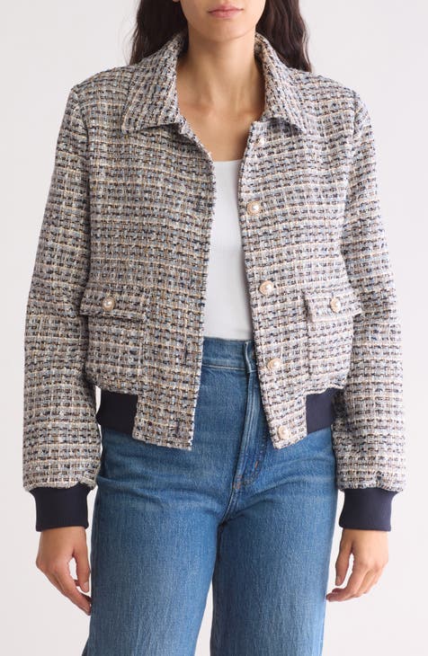 Bouclé Bomber Jacket